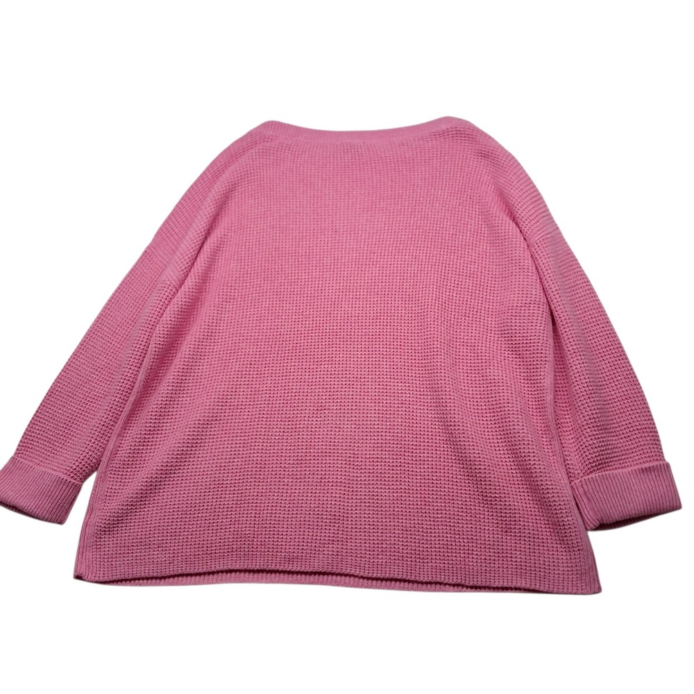 NWT Talbots‎ Sweater Women's Plus Size 3X Pink Waffle Knit Classic Wool Blend - Picture 2 of 10